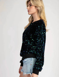 Ee:Some - Emerald Dream Sequin Pullover