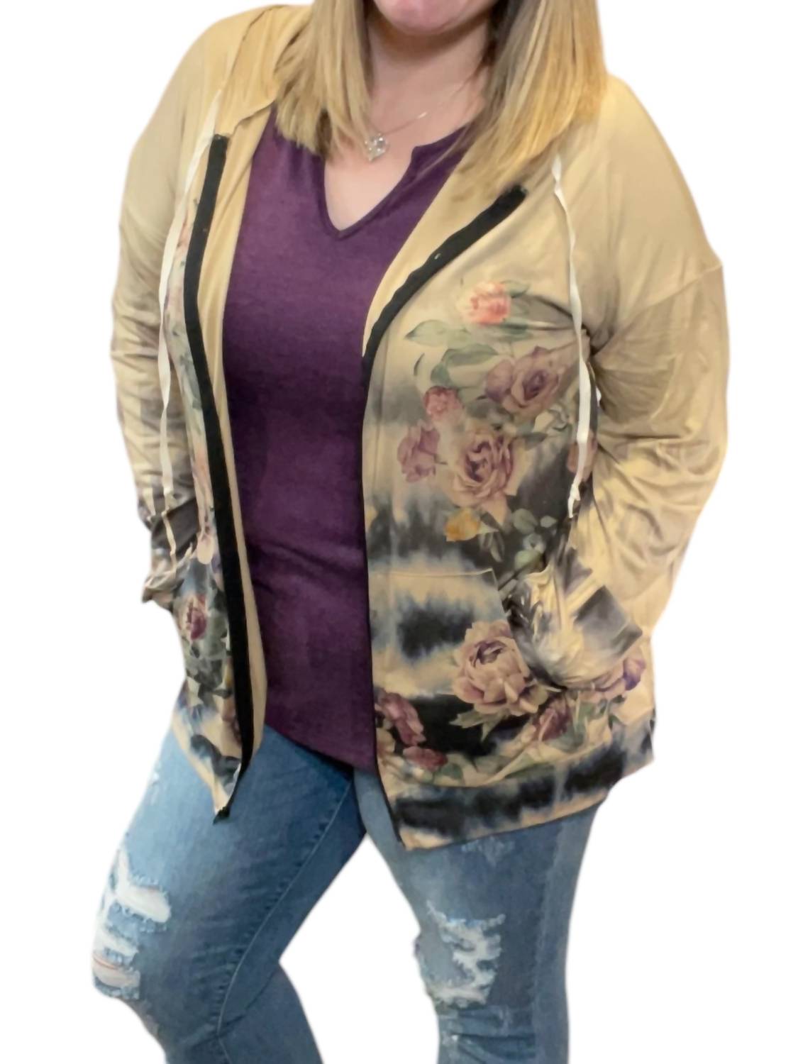 Blumin - Floral Spring Hoodie Jacket