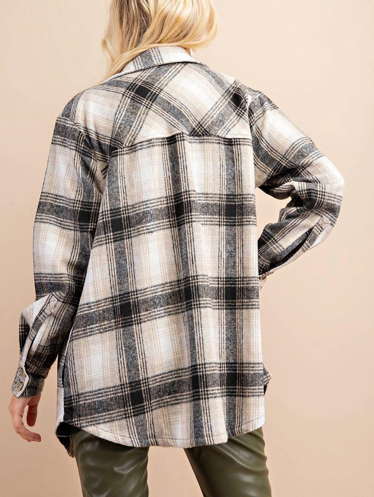 Kori - Plaid Shirt Jacket