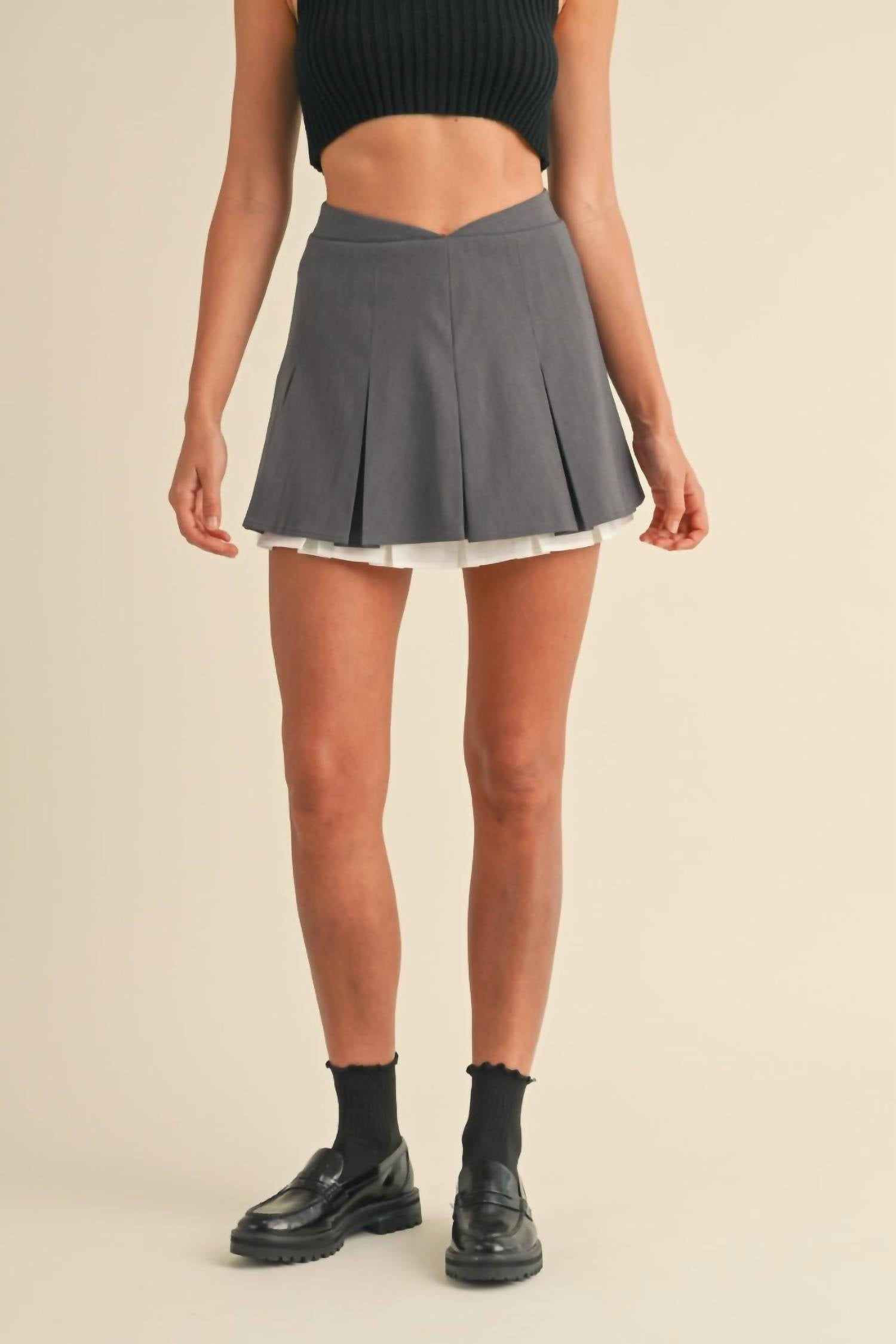 Mable - Val Pleated Mini Skirt