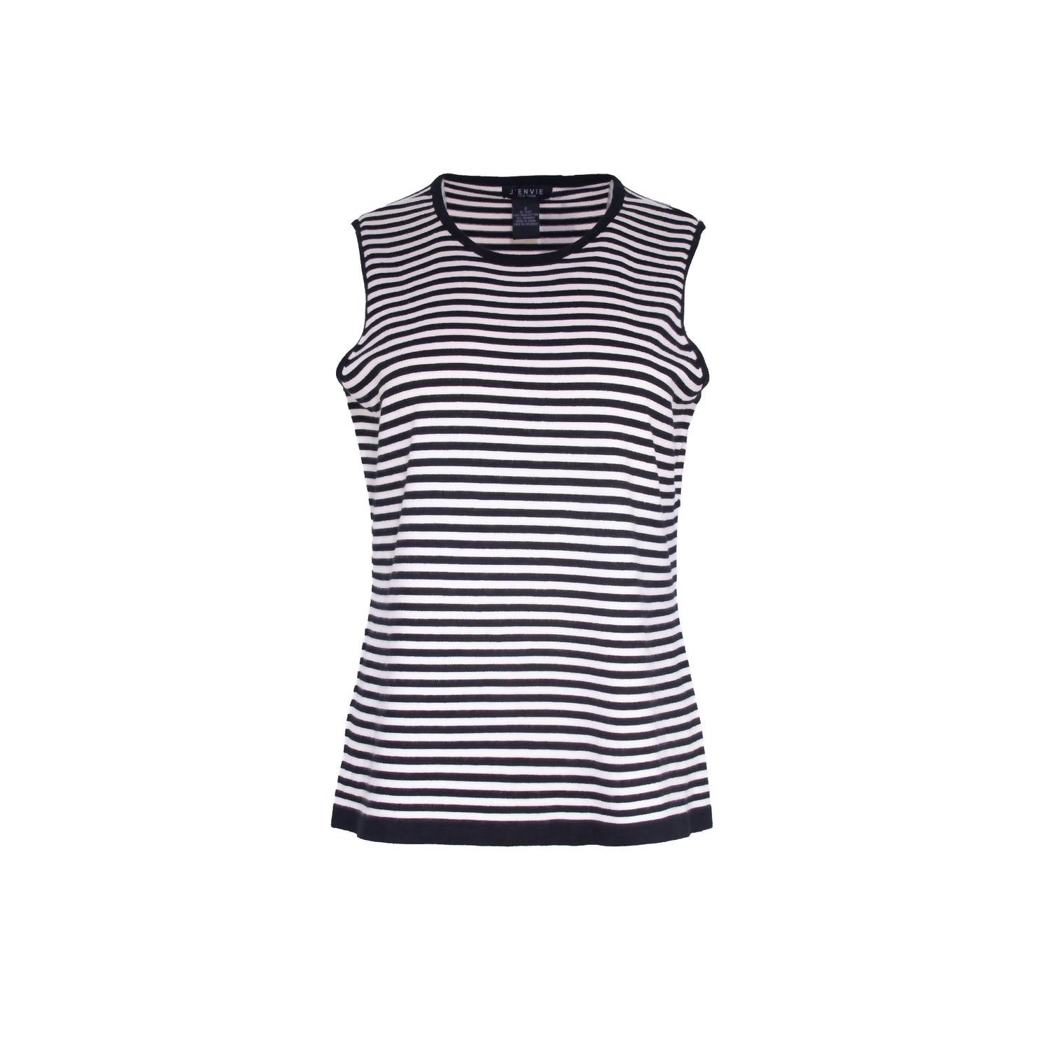 J'Envie/Eli - Women's Coastal Stripe Shell Tank Top