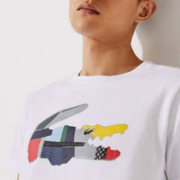 Lacoste - Sport Patchwork Crocodile Print Tee