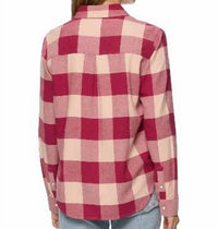 Flags & Anthem Georgianna Collared Neck Shirt in buffalo plaid - women's shirt - detail view