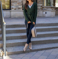 Grace And Lace - Belted Cable Cardigan