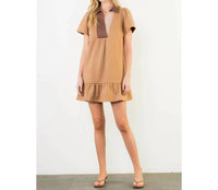 Thml - Short Sleeve Suede Dress