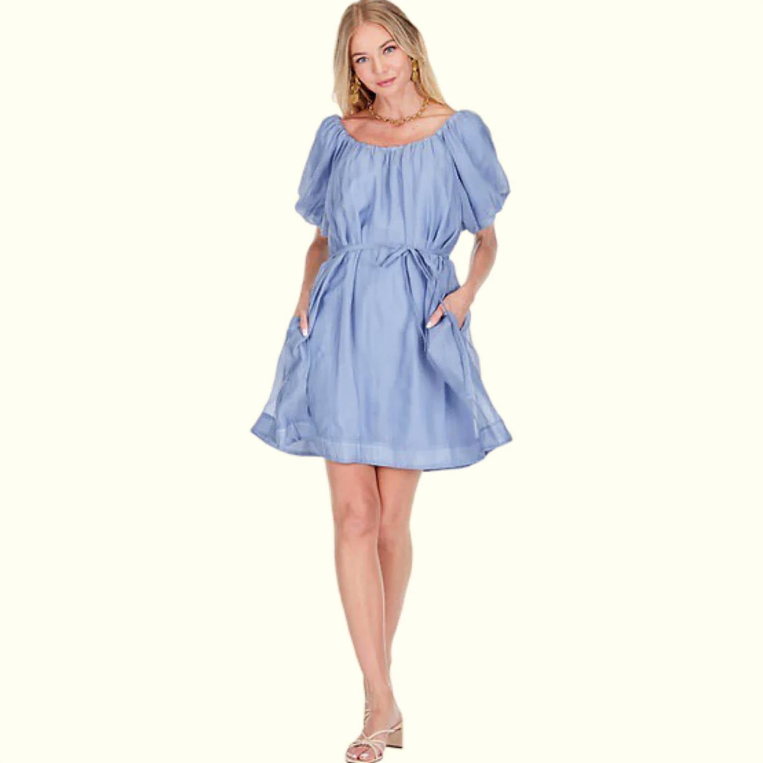 Joy Joy - Puff Sleeve Swing Dress