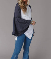 Three Bird Nest - Bell Sleeve Baseball Tee