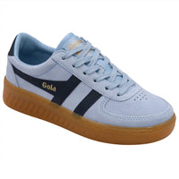 Gola Women's Grandslam Suede Sneakers in air navy gum - women's sneaker - detail view