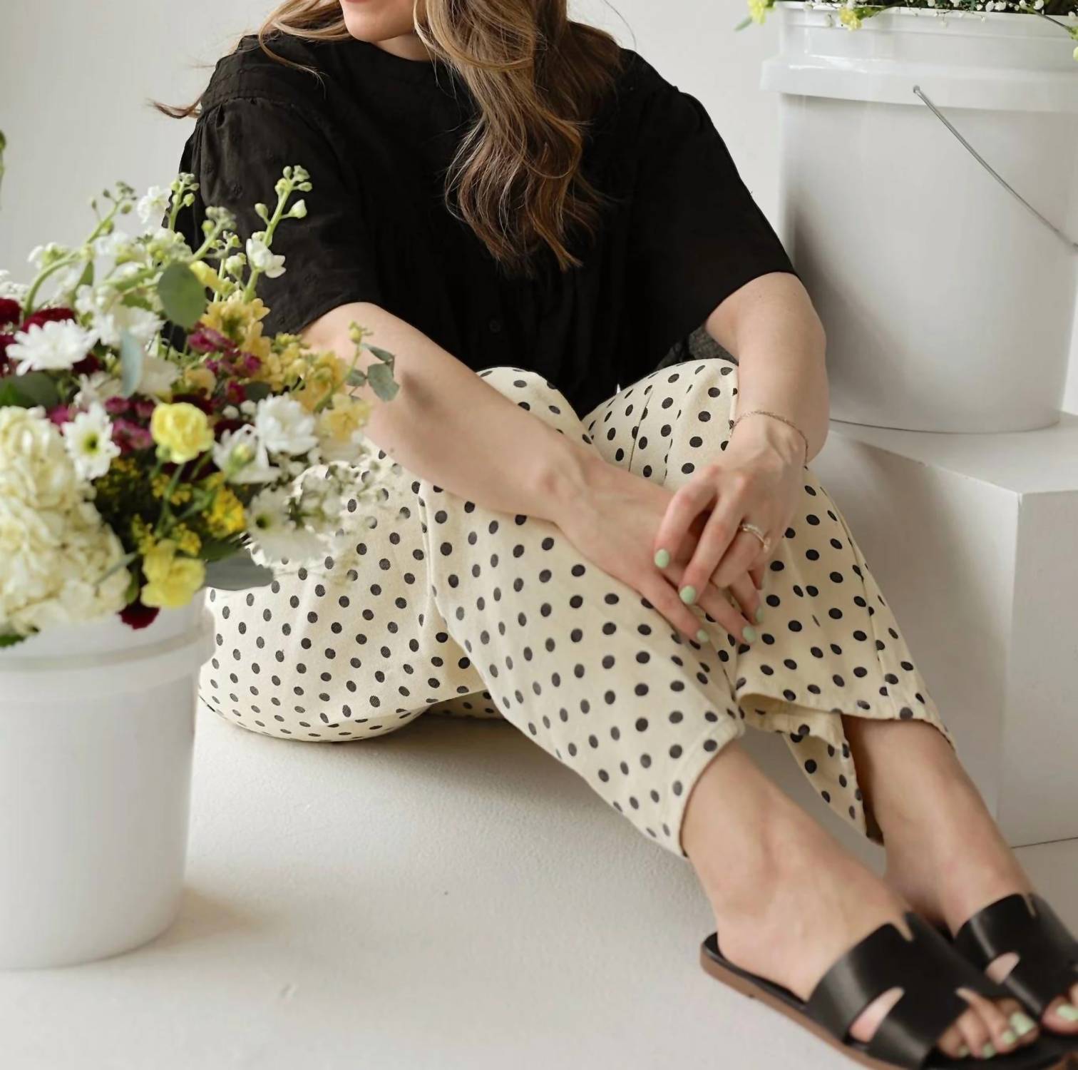 Lovlov - Soft Statement Polka Dot Barrel Pants