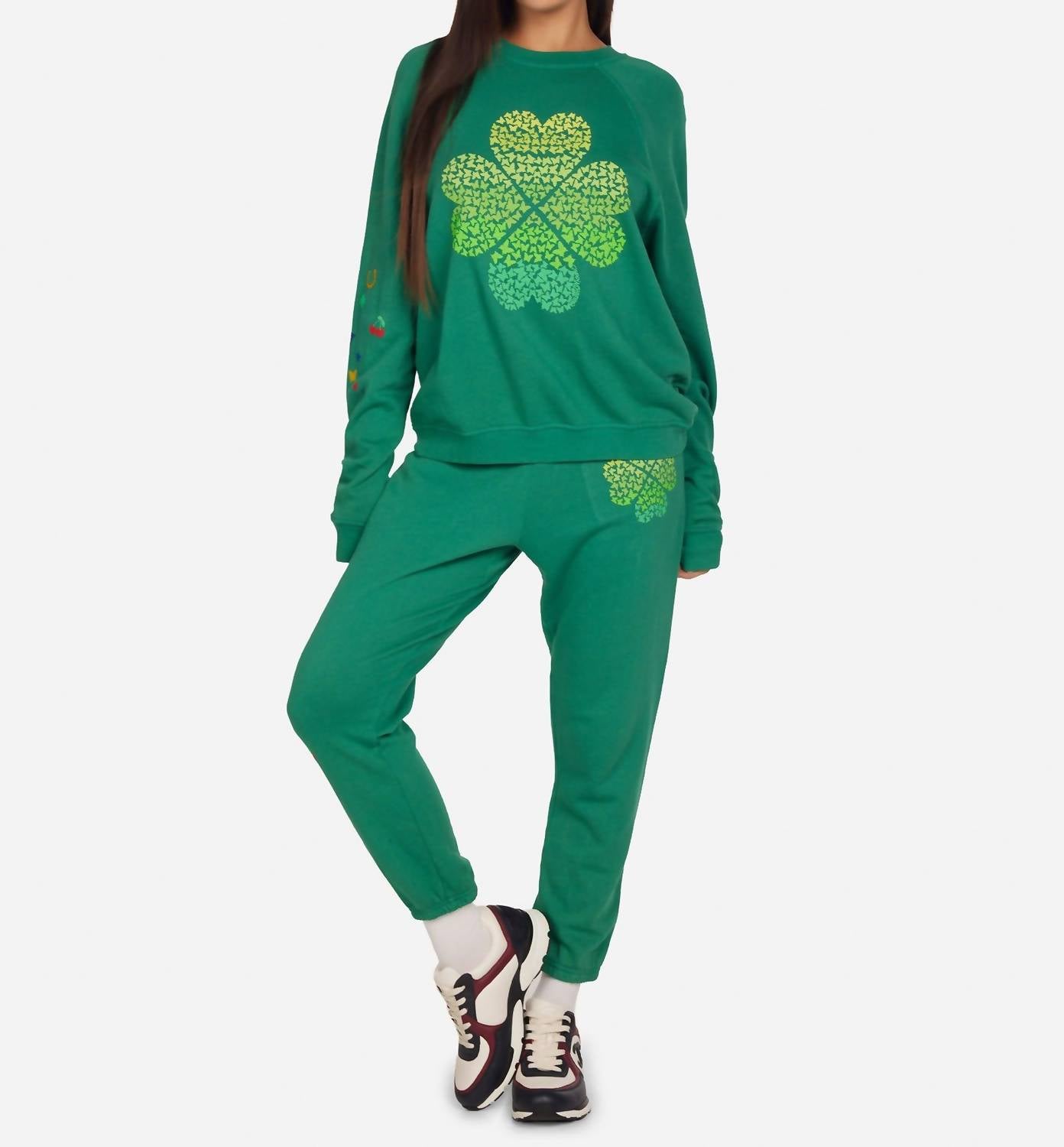 Lauren Moshi - alana ombre butterfly clover sweatshirt
