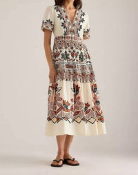 Farm Rio - Anika Short-sleeve Midi Dress