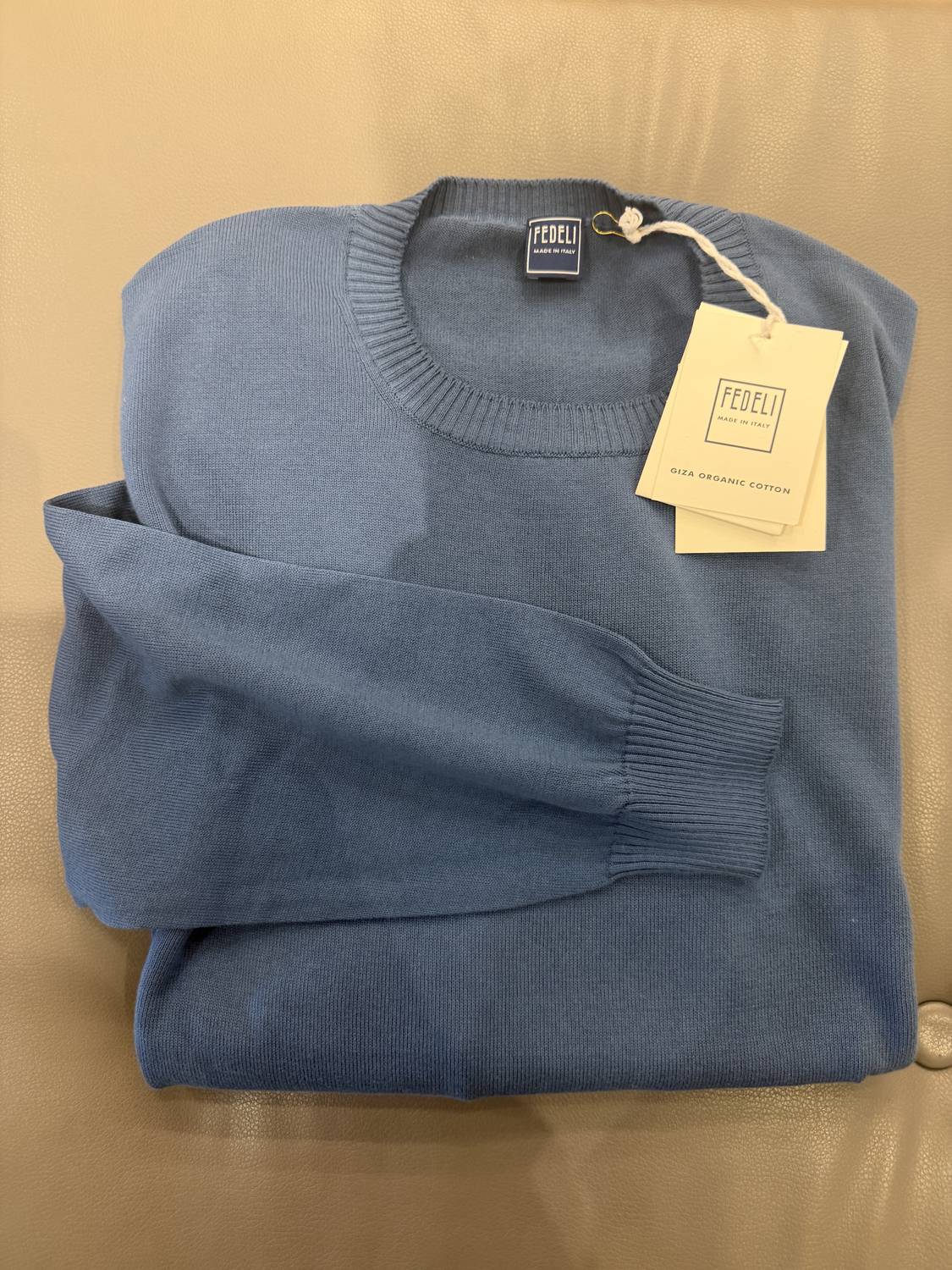 Fedeli - Men's Giza Light Dusty Crew Sweater