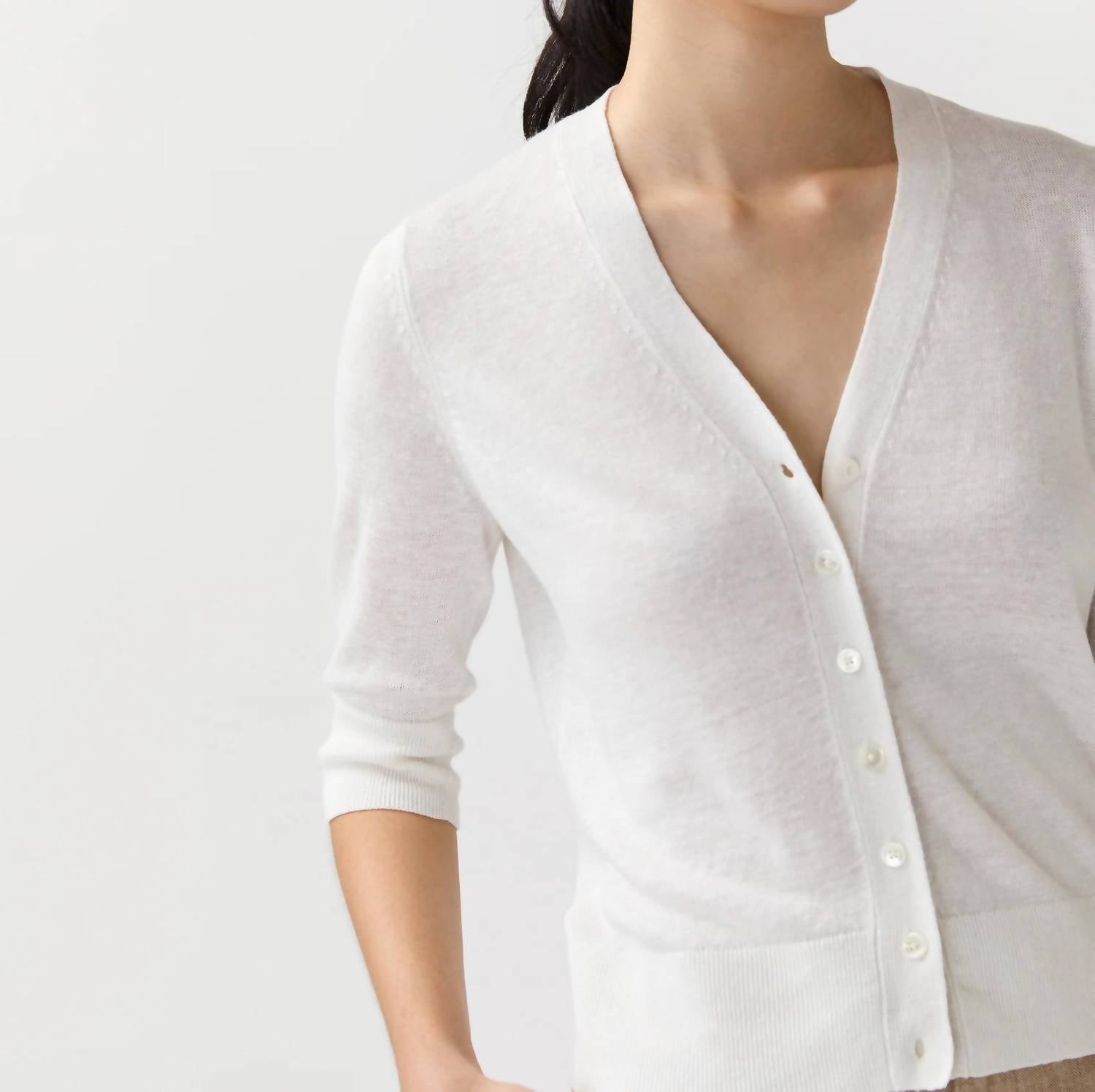 Ann Mashburn - Short Sleeve Rosie V Neck Cardigan