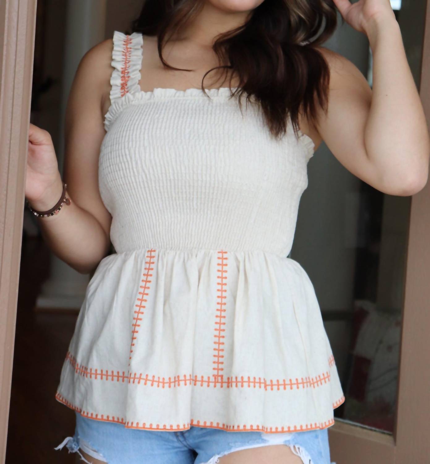 Strut & Bolt - Get it Together Smocked Top