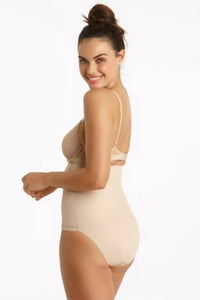 TC Fine Intimates Middle Manager Firm Control High-waist Brief in nude - women's intimate - alternate view