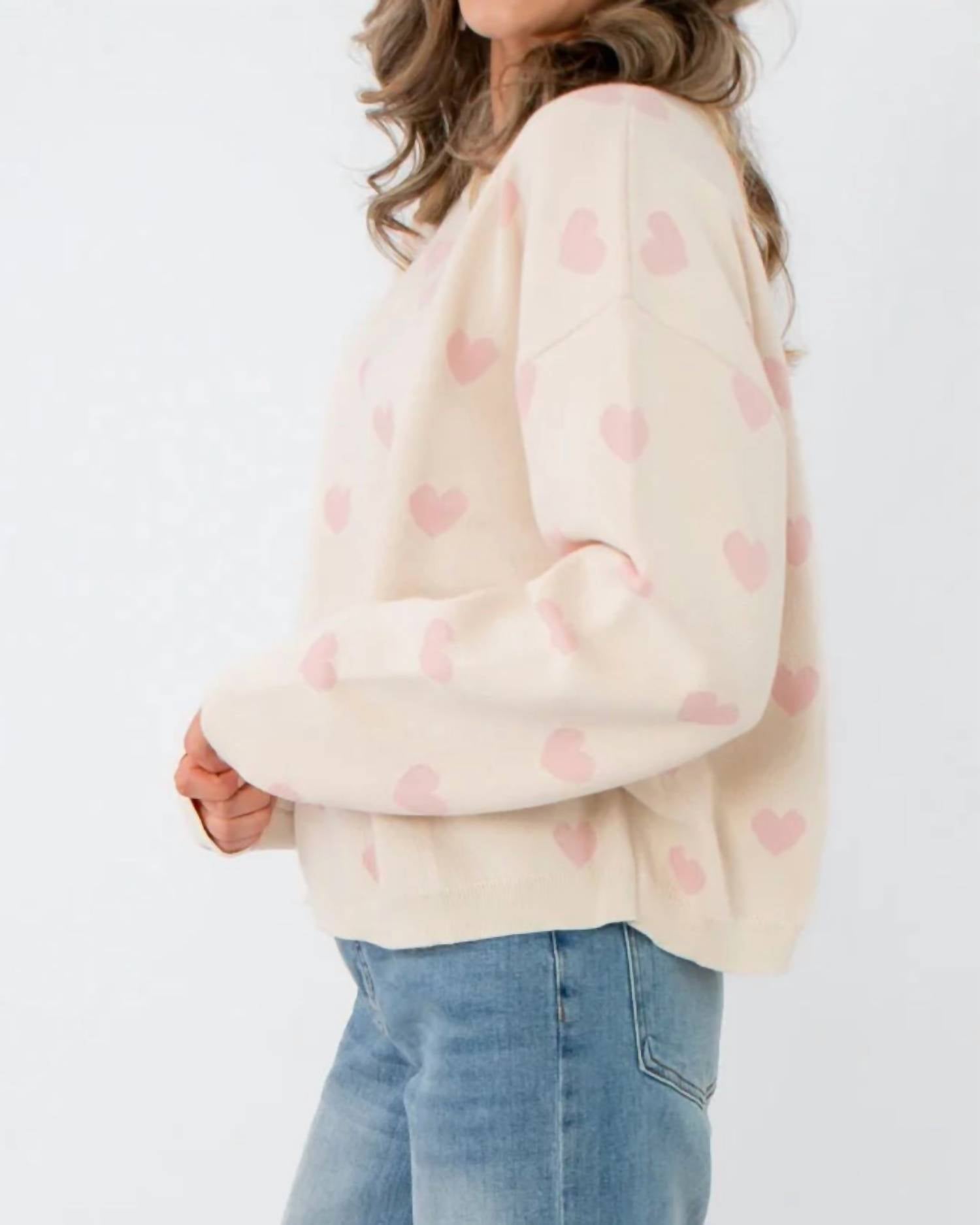 Wishlist - She's Blushing Heart Sweater