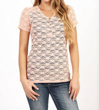 Adiktd - Lace Tee With Contrast Lining