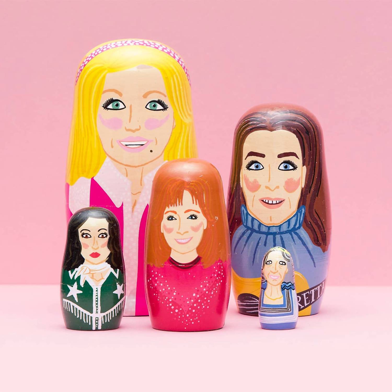 Larney & Babs - Women of Country Wooden Nesting Doll Sets
