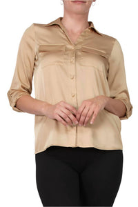 Notations - Sleek Satin Blouse