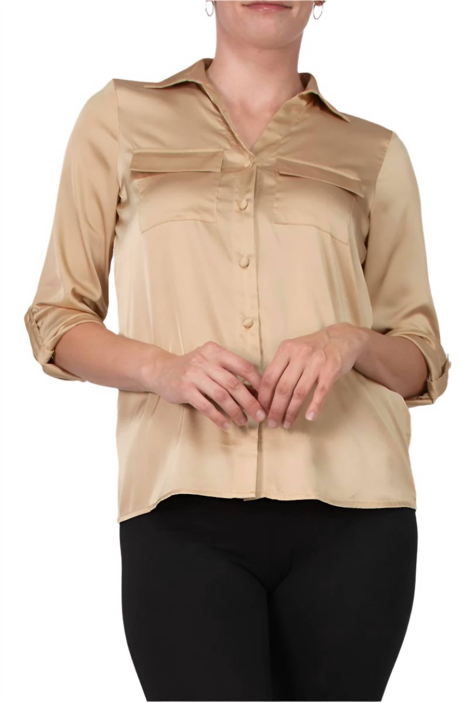 Notations - Sleek Satin Blouse