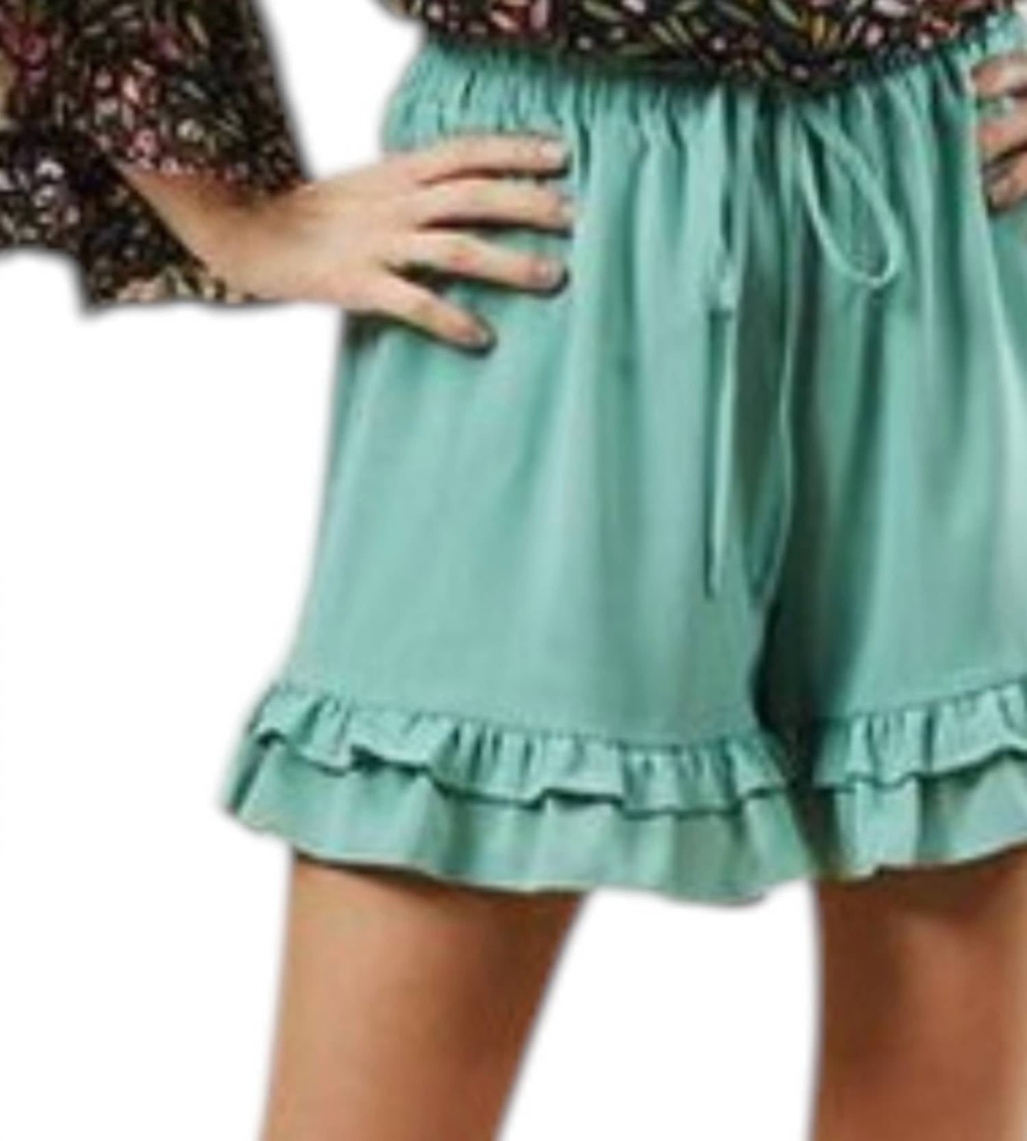 Llove - Mackenzie Smocked Ruffle Shorts