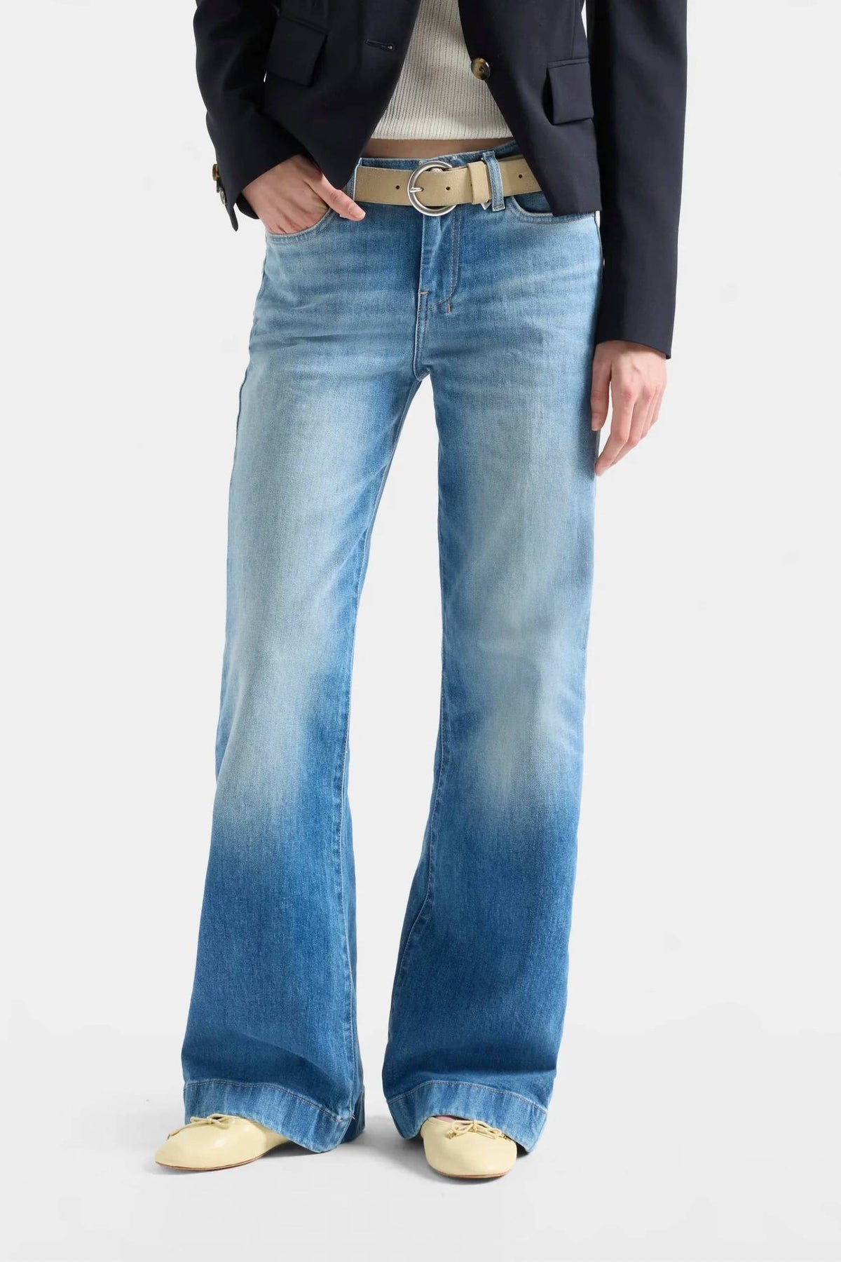 7 For All Mankind - Dojo Tailorless Mid Rise Wide Jeans