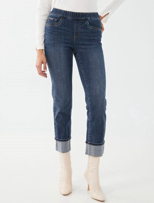 Fdj - Pull on Straight Ankle Jeans