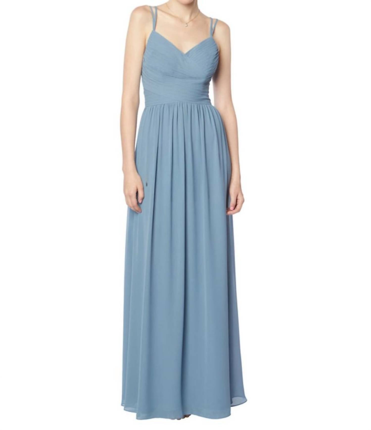 Bill Levkoff - Chiffon V-neck Gown
