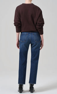 Citizens of Humanity Zurie Ankle Straight Leg Jeans in wanderlust - women's jeans - detail view