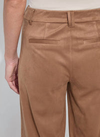 Lysse Vionette Vegan Suede Wide Leg Trouser Pants in camel - women's pants - view 5