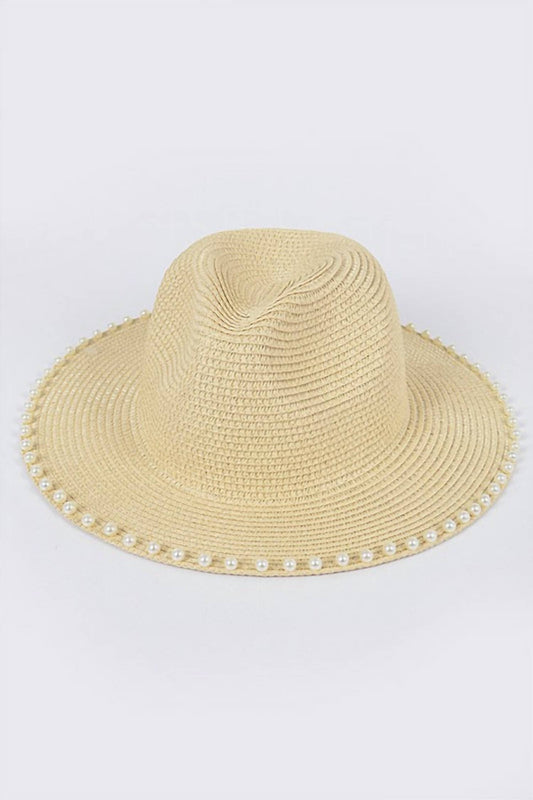 H&D Accessories - Pearl Straw Hat