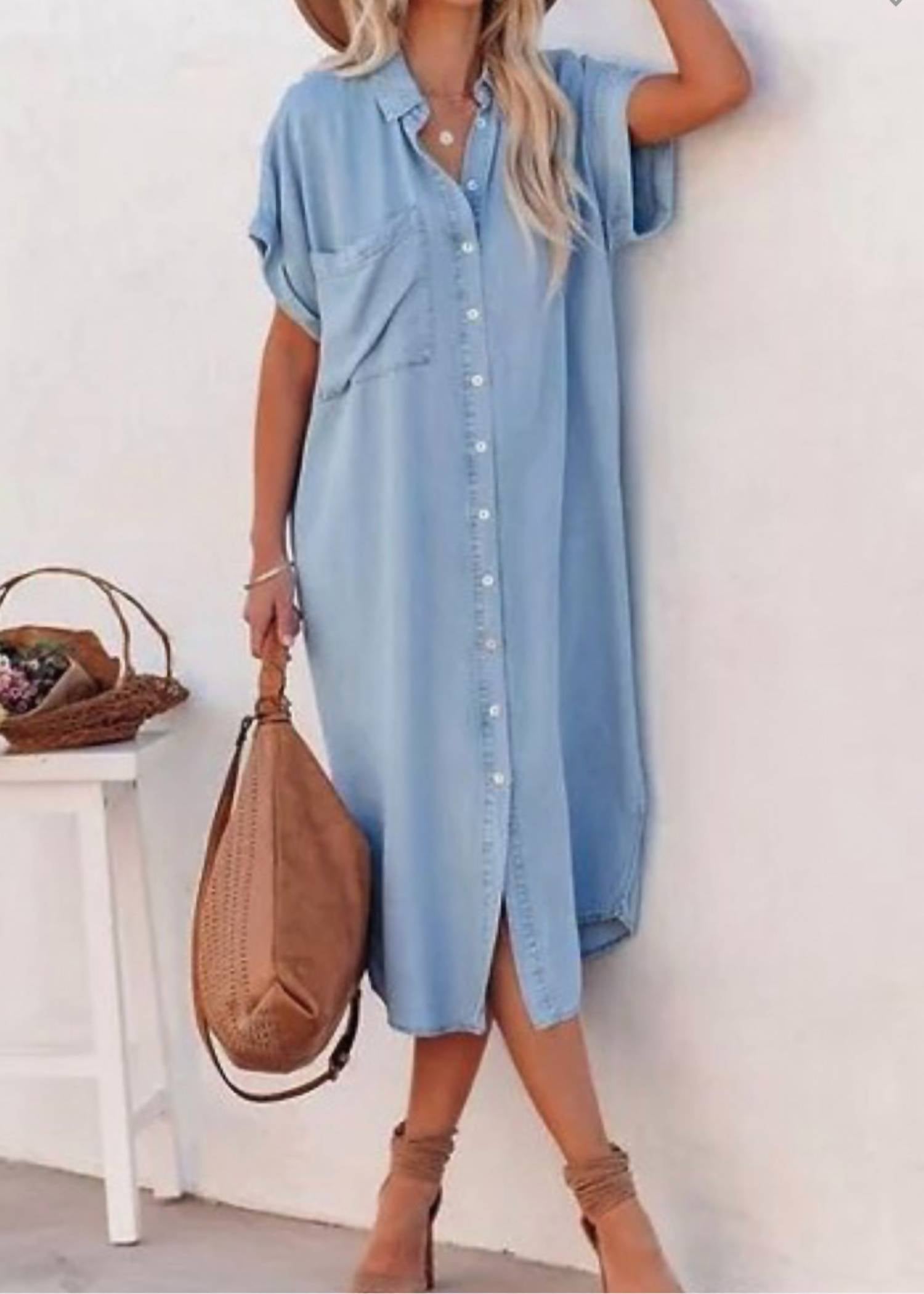 Dear Lover - Morning Glory Shirt Midi Dress