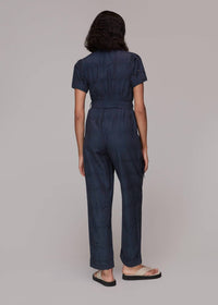 Whistles - Zoe Broderie Tied Waist Eyelet Cotton Jumpsuit