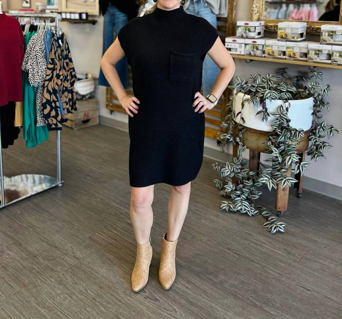 Zenana - Classic Sweater Mini Dress