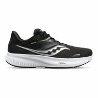 SAUCONY Men's Ride 16 Running Shoes in black white - men's shoe - alternate view
