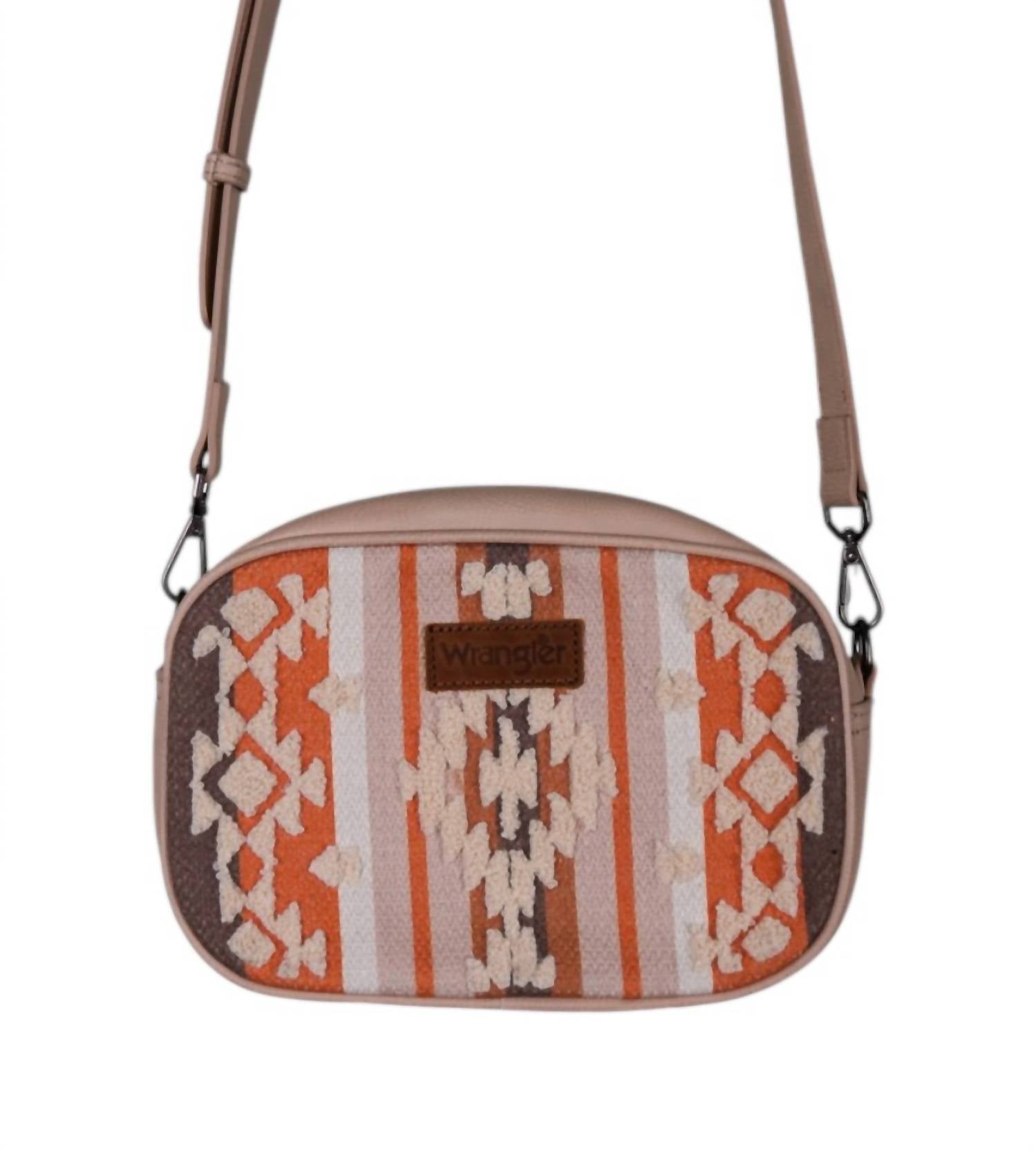 Wrangler - Women's Sherpa Aztec Canvas Crossbody Bag