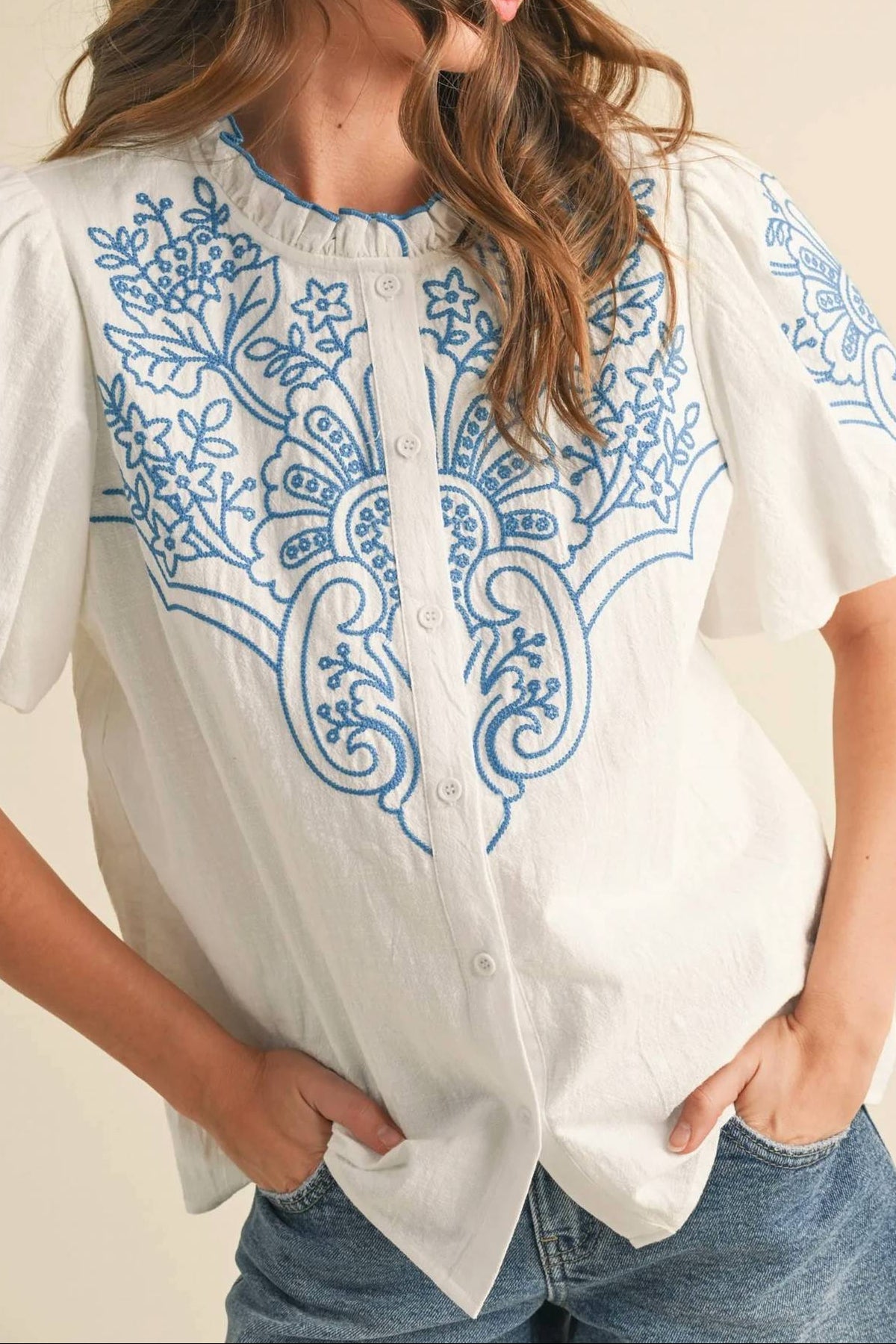 &Merci - Santorini Stitch Top
