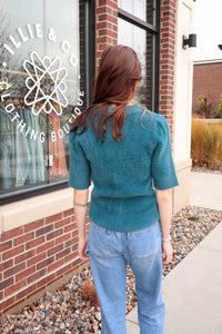 Melissa Nepton - Shea Short Sleeve Collared Sweater