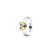 Pandora - Women's Radiant Two-tone Sliding Heart Ring