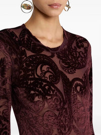 Etro - Velvet Paisley Long-sleeve Top