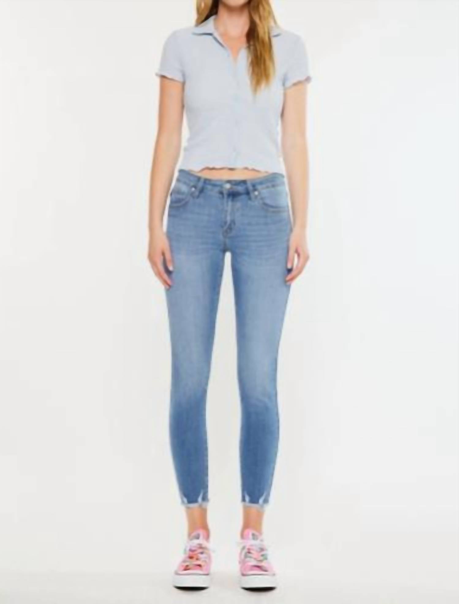 Kancan - Mid Rise Ankle Skinny Jeans