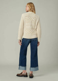 Joe's Jeans Trixie Trouser Wide Cuffs Jeans in double down - women's jeans - detail view