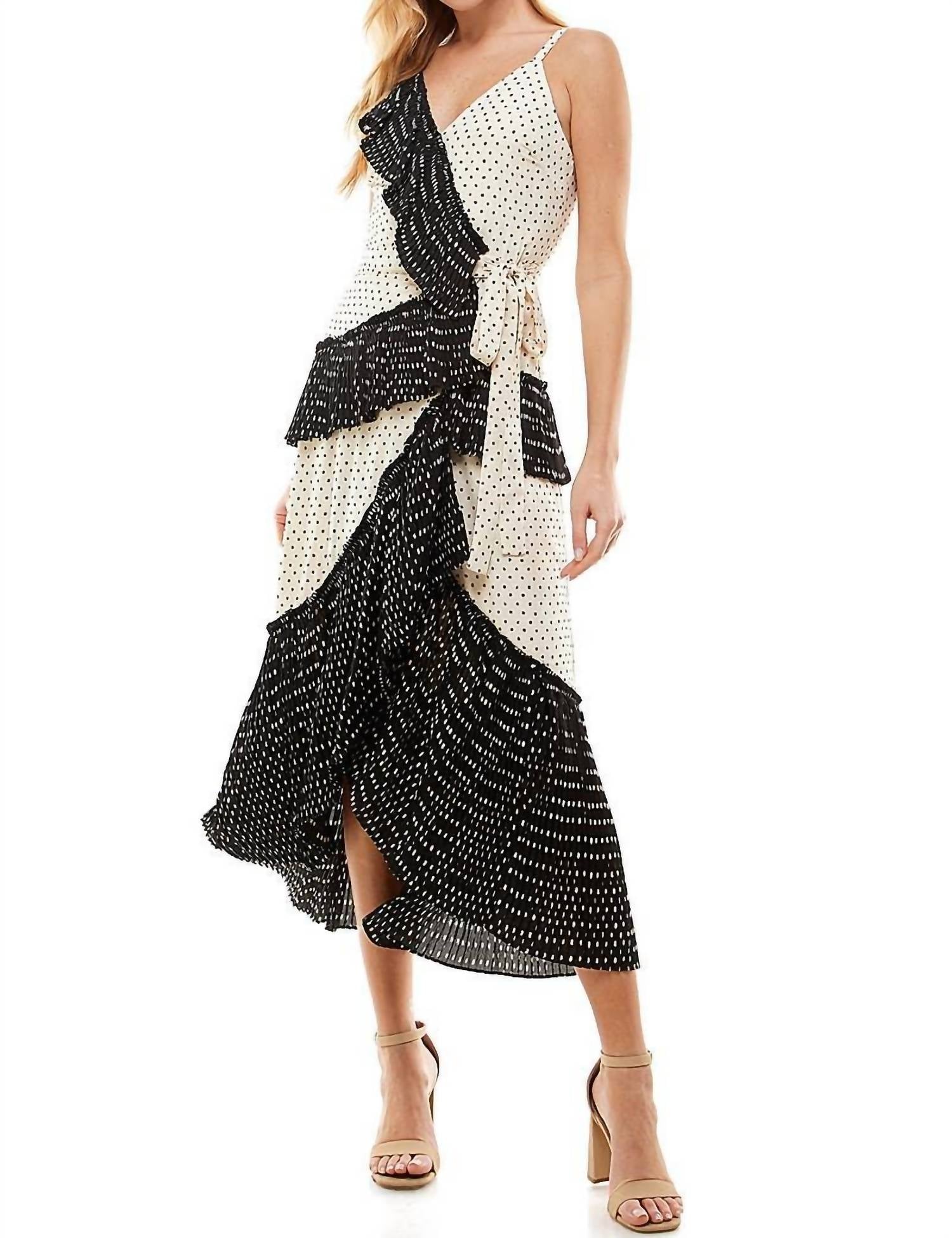 Tcec - Ruffle Wrap Midi Dress