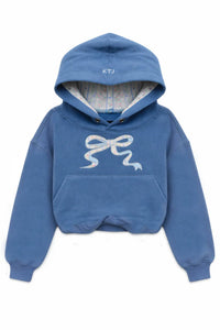Katie J NYC Ryan Hoodie in blue - kids' shirt - alternate view