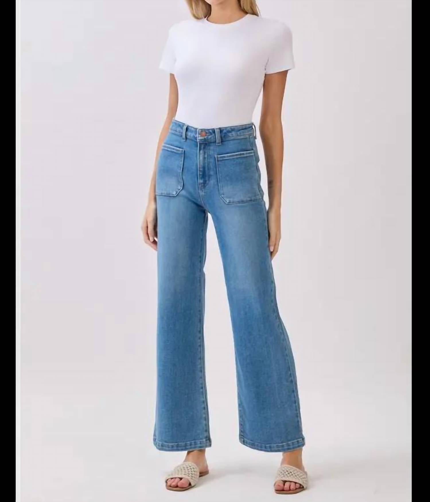 Letter To Juliet - Enzo Diamond Pocket Wide Leg Flare Jeans
