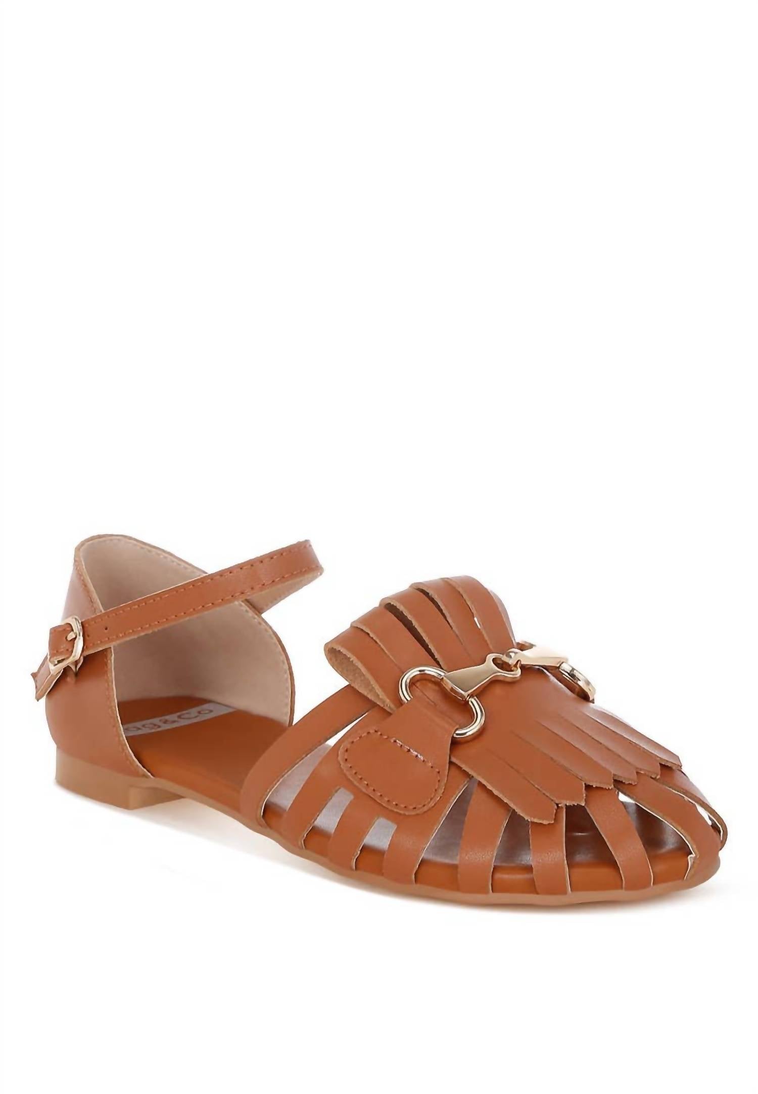 Rag Company - Women's Ramita Horsebit Fringe Flat Sandals