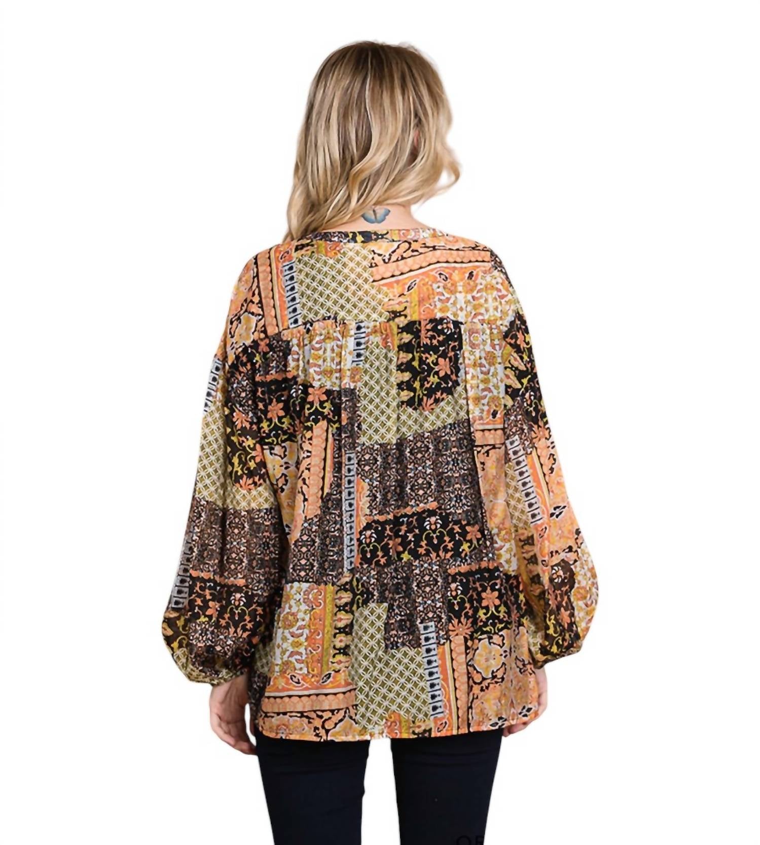 Cotton Bleu - Mix and Match Bubble Sleeve Top