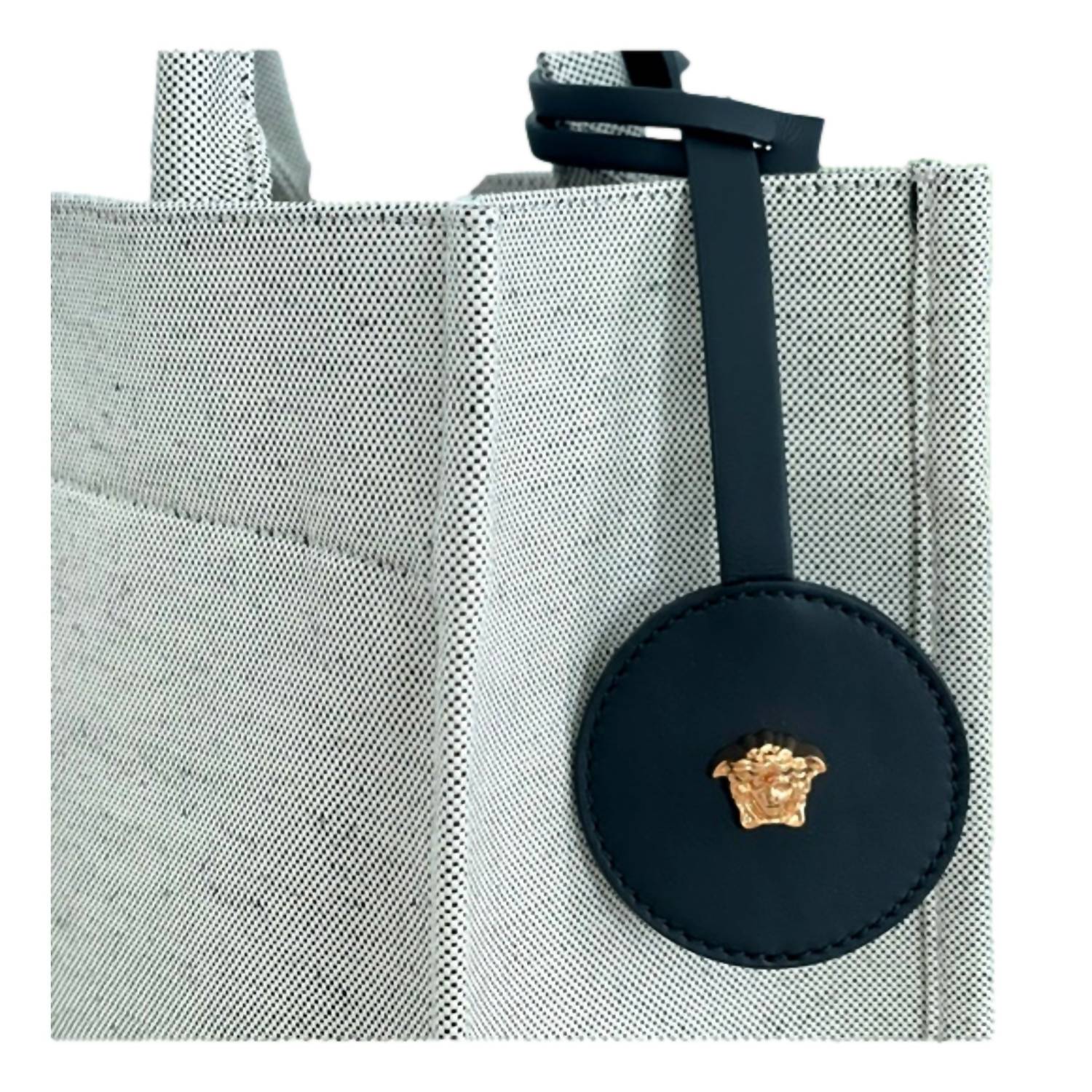 Versace - Women's Canvas Studded Logo Mini Tote Bag
