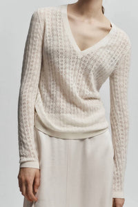 Saint Art - Wren Pointelle Knit Sweater