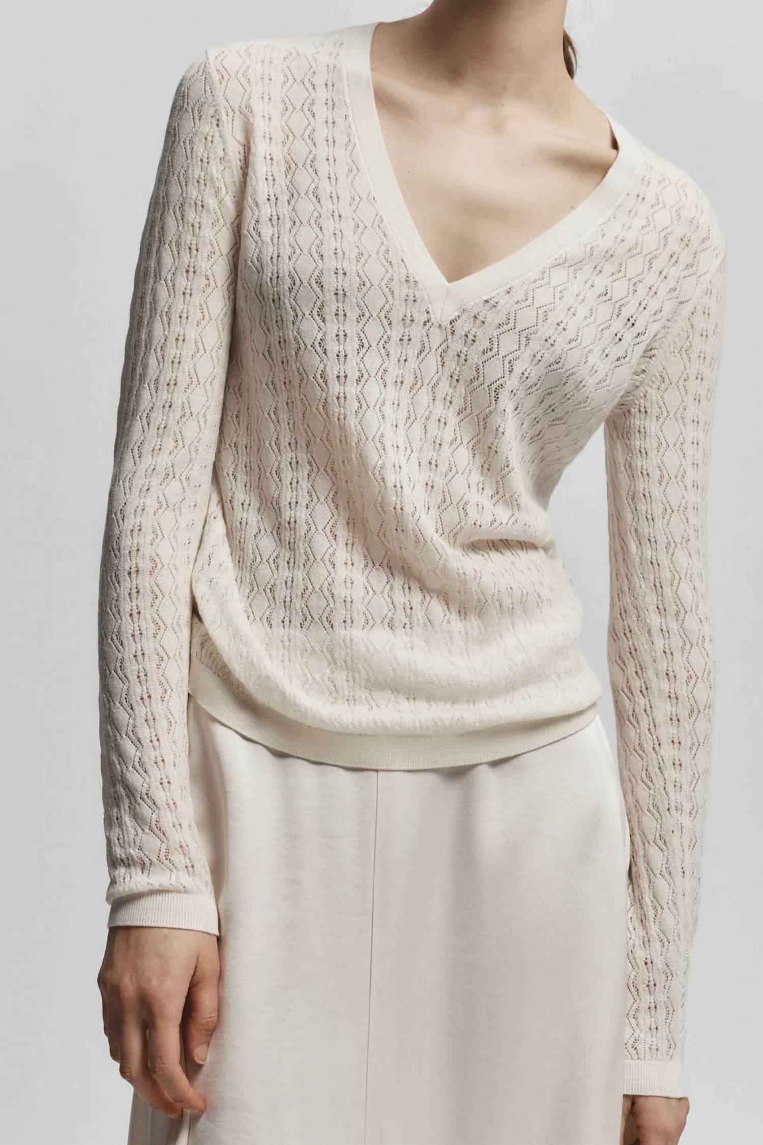 Saint Art - Wren Pointelle Knit Sweater